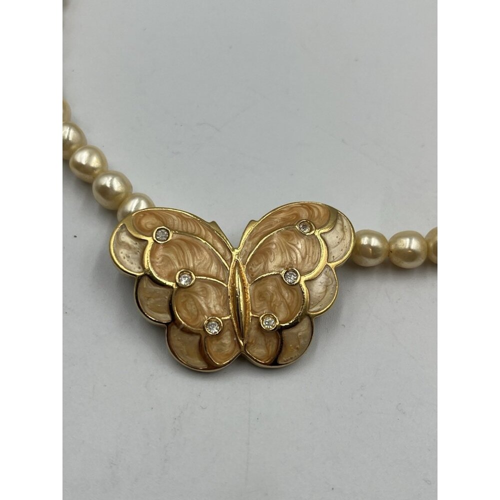 Vintage Kenneth Jay Lane Kjl For Avon Pearl Ename… - image 1